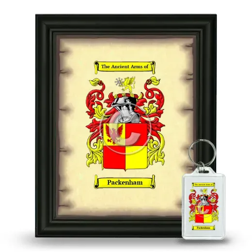 Packenham Framed Coat of Arms and Keychain - Black