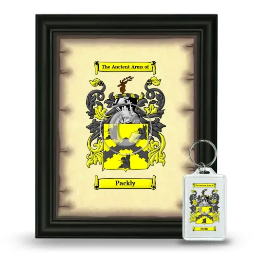 Packly Framed Coat of Arms and Keychain - Black