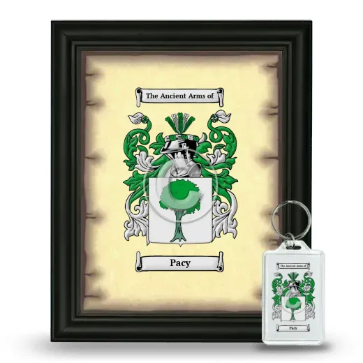 Pacy Framed Coat of Arms and Keychain - Black