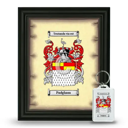 Padgham Framed Coat of Arms and Keychain - Black