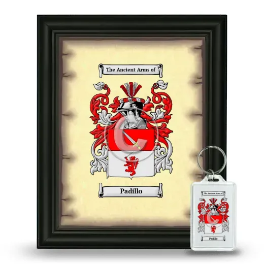 Padillo Framed Coat of Arms and Keychain - Black