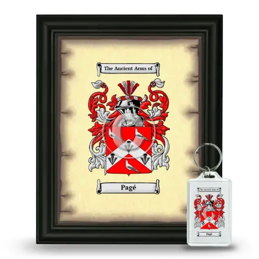 Pagé Framed Coat of Arms and Keychain - Black