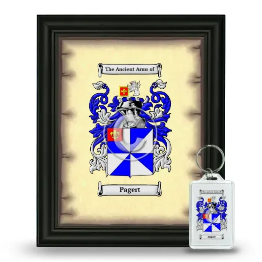 Pagert Framed Coat of Arms and Keychain - Black