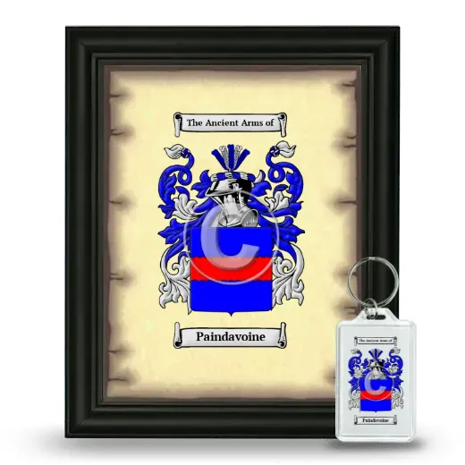 Paindavoine Framed Coat of Arms and Keychain - Black