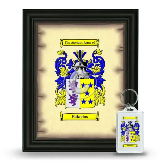 Palacios Framed Coat of Arms and Keychain - Black
