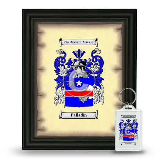Palladin Framed Coat of Arms and Keychain - Black