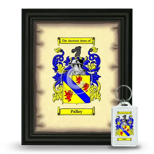Pallay Framed Coat of Arms and Keychain - Black