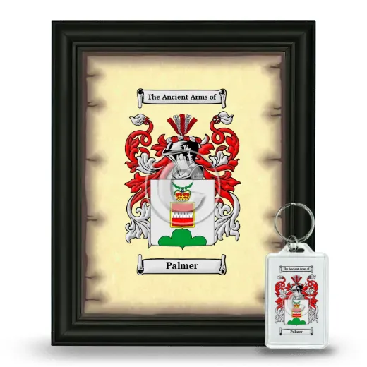 Palmer Framed Coat of Arms and Keychain - Black