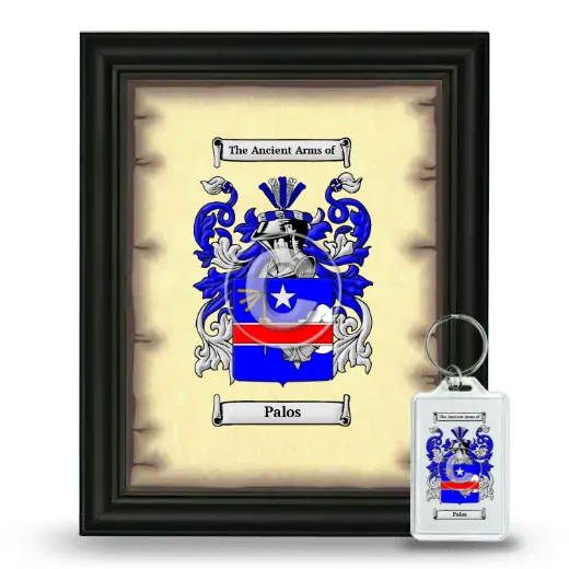 Palos Framed Coat of Arms and Keychain - Black