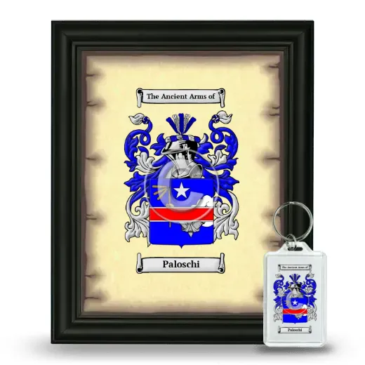 Paloschi Framed Coat of Arms and Keychain - Black