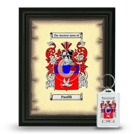 Panfili Framed Coat of Arms and Keychain - Black