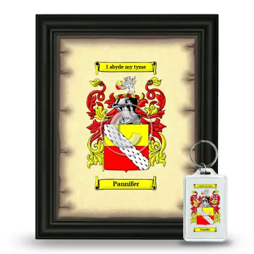 Pannifer Framed Coat of Arms and Keychain - Black