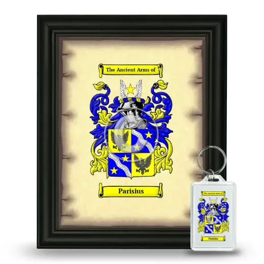 Parisius Framed Coat of Arms and Keychain - Black