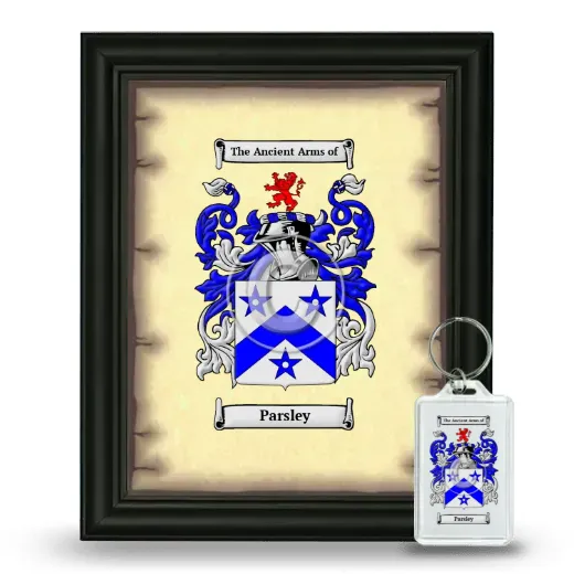 Parsley Framed Coat of Arms and Keychain - Black