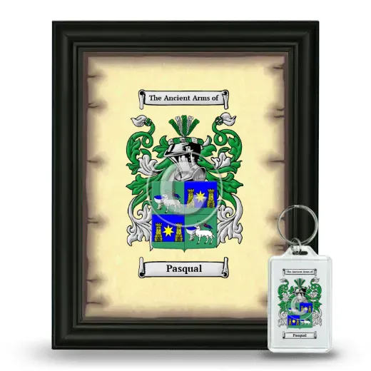 Pasqual Framed Coat of Arms and Keychain - Black