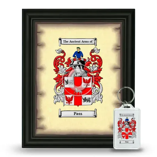 Pass Framed Coat of Arms and Keychain - Black