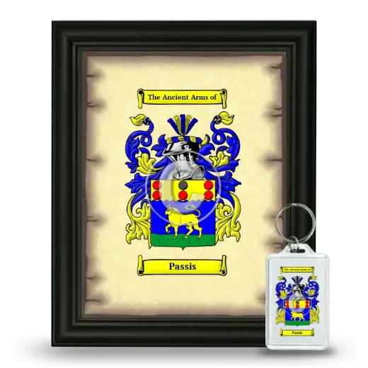 Passis Framed Coat of Arms and Keychain - Black