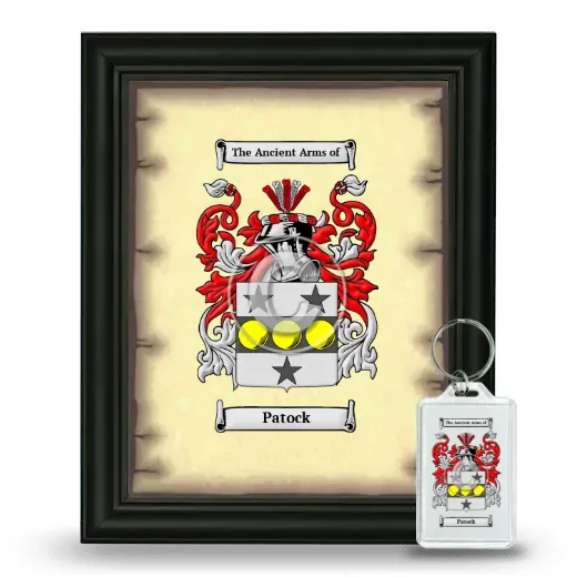 Patock Framed Coat of Arms and Keychain - Black