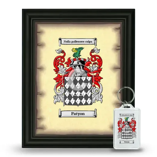 Patyon Framed Coat of Arms and Keychain - Black