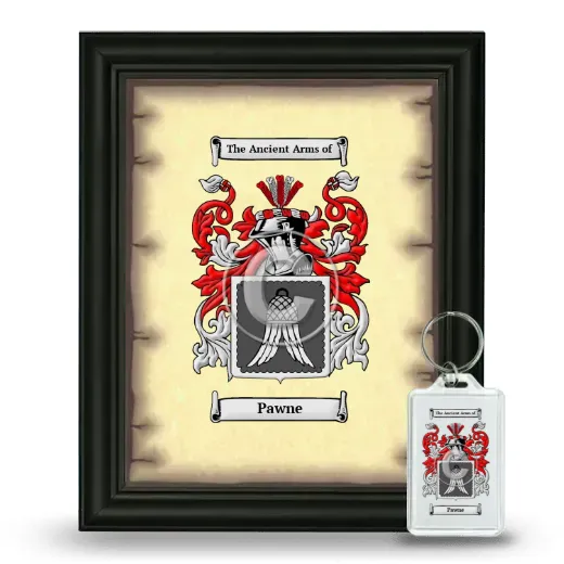 Pawne Framed Coat of Arms and Keychain - Black
