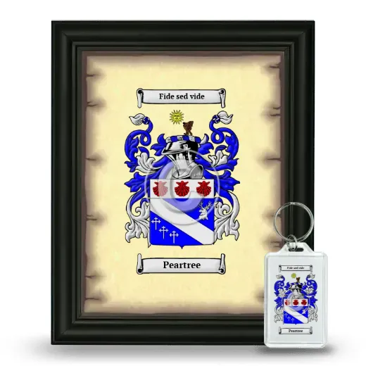 Peartree Framed Coat of Arms and Keychain - Black