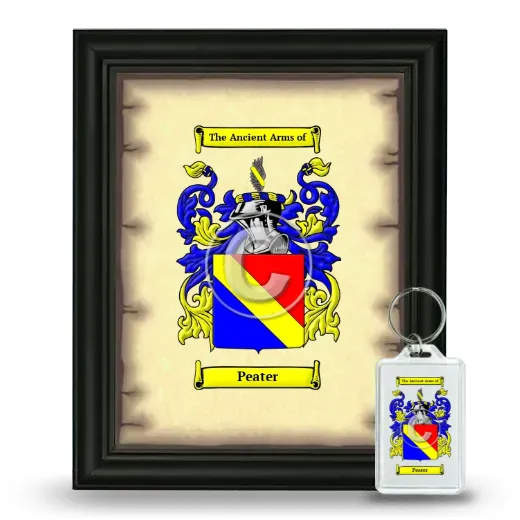 Peater Framed Coat of Arms and Keychain - Black