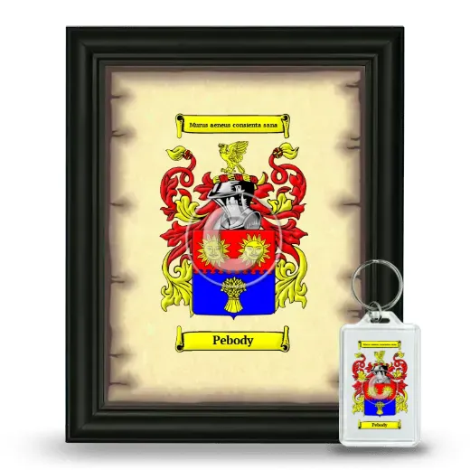 Pebody Framed Coat of Arms and Keychain - Black