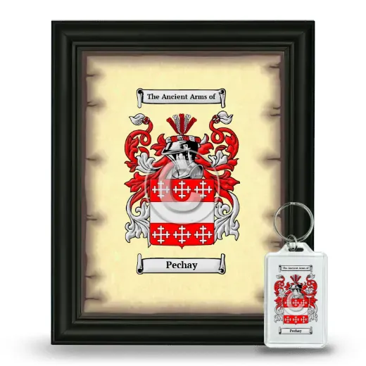 Pechay Framed Coat of Arms and Keychain - Black