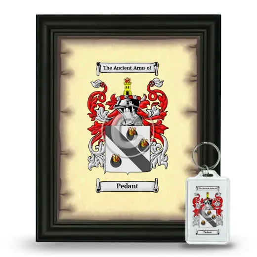 Pedant Framed Coat of Arms and Keychain - Black
