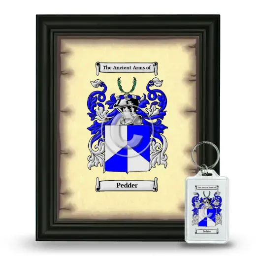 Pedder Framed Coat of Arms and Keychain - Black