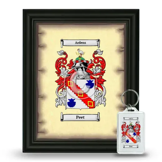 Peet Framed Coat of Arms and Keychain - Black