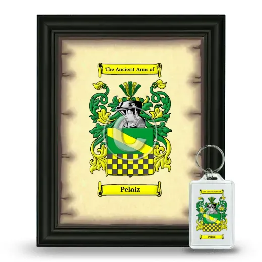 Pelaiz Framed Coat of Arms and Keychain - Black