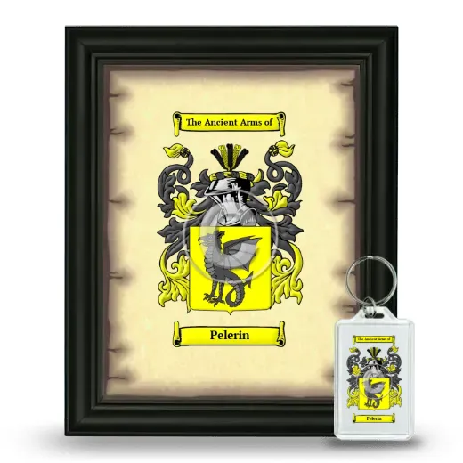 Pelerin Framed Coat of Arms and Keychain - Black