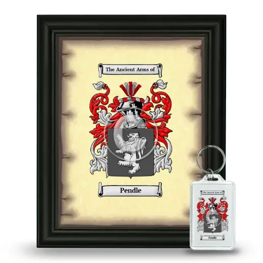 Pendle Framed Coat of Arms and Keychain - Black