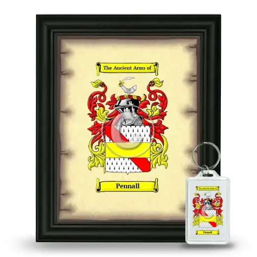 Pennall Framed Coat of Arms and Keychain - Black