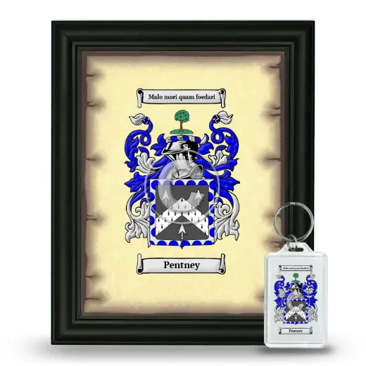 Pentney Framed Coat of Arms and Keychain - Black