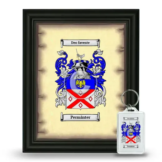 Perminter Framed Coat of Arms and Keychain - Black