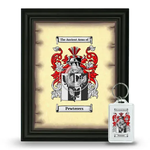 Pewterers Framed Coat of Arms and Keychain - Black