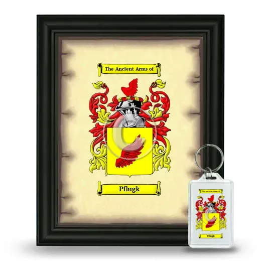Pflugk Framed Coat of Arms and Keychain - Black