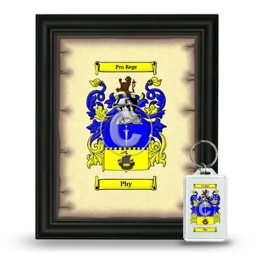 Phy Framed Coat of Arms and Keychain - Black