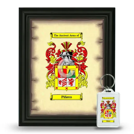 Piñero Framed Coat of Arms and Keychain - Black