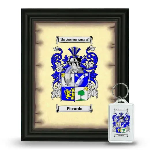 Piccardo Framed Coat of Arms and Keychain - Black