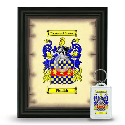 Pichfith Framed Coat of Arms and Keychain - Black
