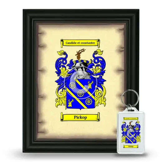 Pickop Framed Coat of Arms and Keychain - Black