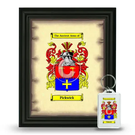 Pickwick Framed Coat of Arms and Keychain - Black