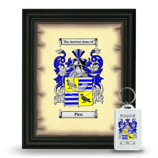 Pico Framed Coat of Arms and Keychain - Black