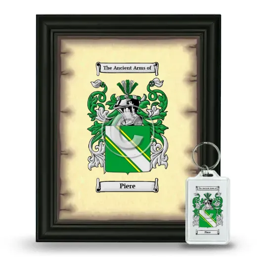 Piere Framed Coat of Arms and Keychain - Black