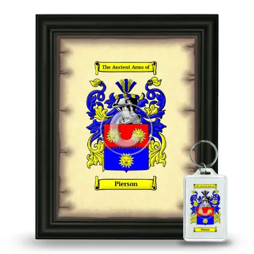 Pierson Framed Coat of Arms and Keychain - Black