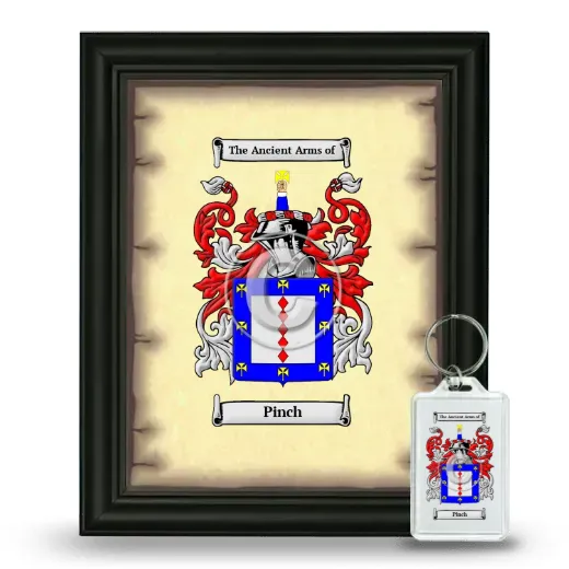 Pinch Framed Coat of Arms and Keychain - Black