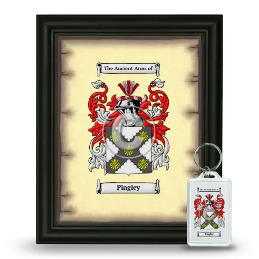 Pingley Framed Coat of Arms and Keychain - Black